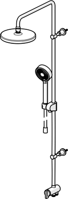Hansa Duschsystem HANSABASICJET mit Handbrause 3-strahlig, Kopfbrause, rund, 407 mm, Farbe chrom Bild 6