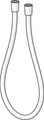 Hansa Brauseschlauch, 1750 mm, matt-schwarz, Verbundwerkstoff, Anschlussgröße G1/2 Bild 1