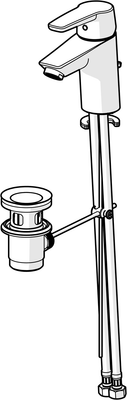 Hansa HA EHM WT-Batt. HANSAPOLO 5140 Cold Zugst.Ablgarn. Ausld. 103 mm chr, DN 15, Farbe chrom Bild 7