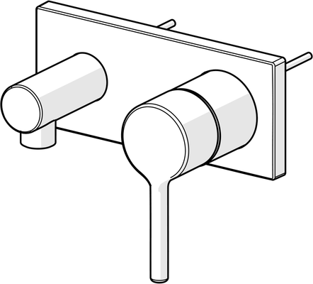 Hansa HA EHM FM-Set für Brausebatt. HANSAVANTIS Style 5481 Ros. eckig chr, Farbe chrom Bild 6