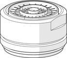 Hansa Luftsprudler M, 24 x 1 mm, Farbe weiß Bild 1