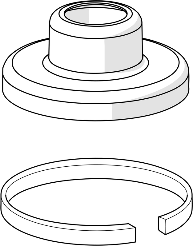 Hansa Rosette d 70 mm, DN 15, Farbe silberfarben Bild 1
