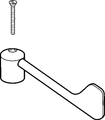 Hansa Hebel HANSATEMPRA Bedienhebel lang (2004-), Farbe silberfarben Bild 1