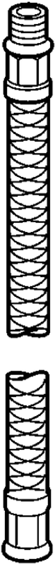 Hansa Schlauch für Küchenarmatur, Anschluss grösse M10 x 1M14 x 1, Länge 800 mm Bild 1
