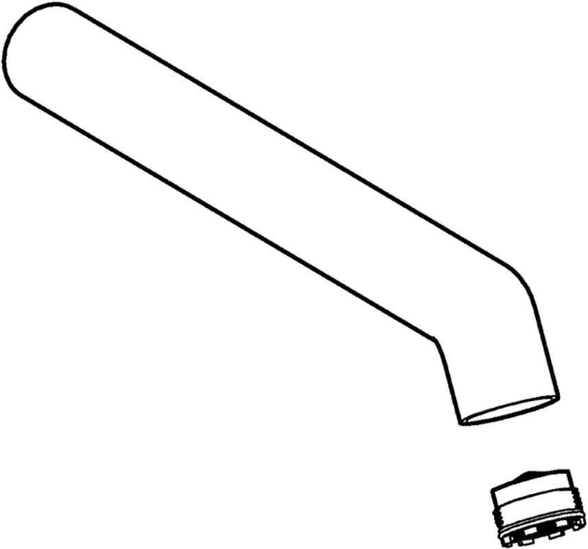 Hansa Auslauf L=200 chr Bild 1