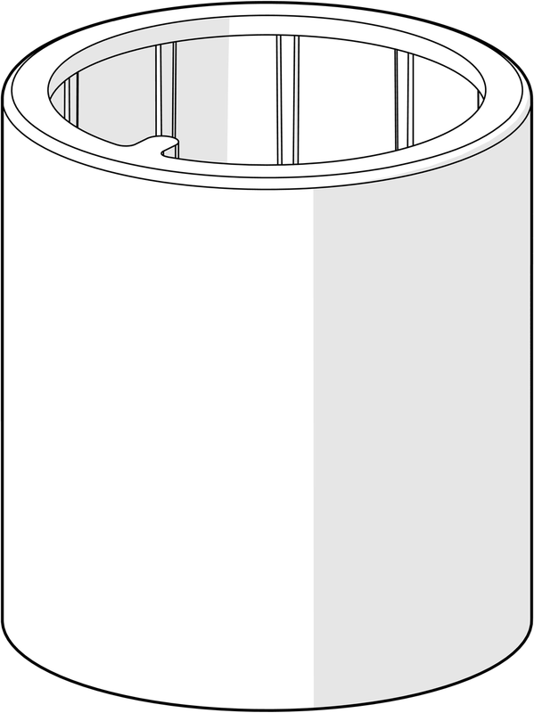 Hansa Kunststoffadapter, Farbe silberfarben Bild 1