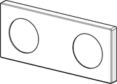 Hansa Deckplatte, für HANSAMATRIX Fertigmontageset WAFÜ / Brause, 175 x 75 mm, Farbe silberfarben Bild 1