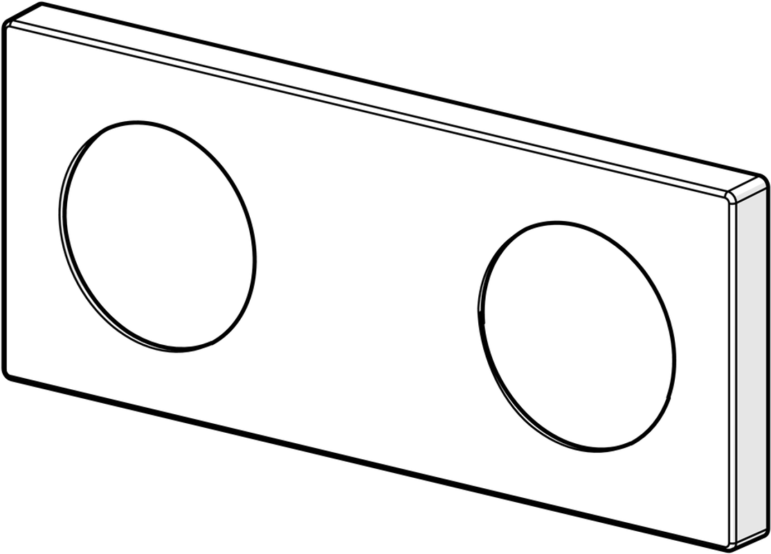 Hansa Deckplatte, für HANSAMATRIX Fertigmontageset WAFÜ / Brause, 175 x 75 mm, Farbe silberfarben Bild 1