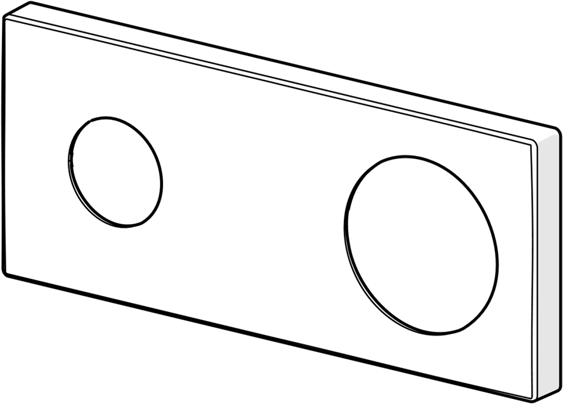 Hansa Rosette für HANSAMATRIX Fertigset Brausebatterie, 175 x 75 mm Bild 1