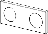 Hansa Deckplatte, 175 x 75 mm, Farbe silberfarben Bild 1