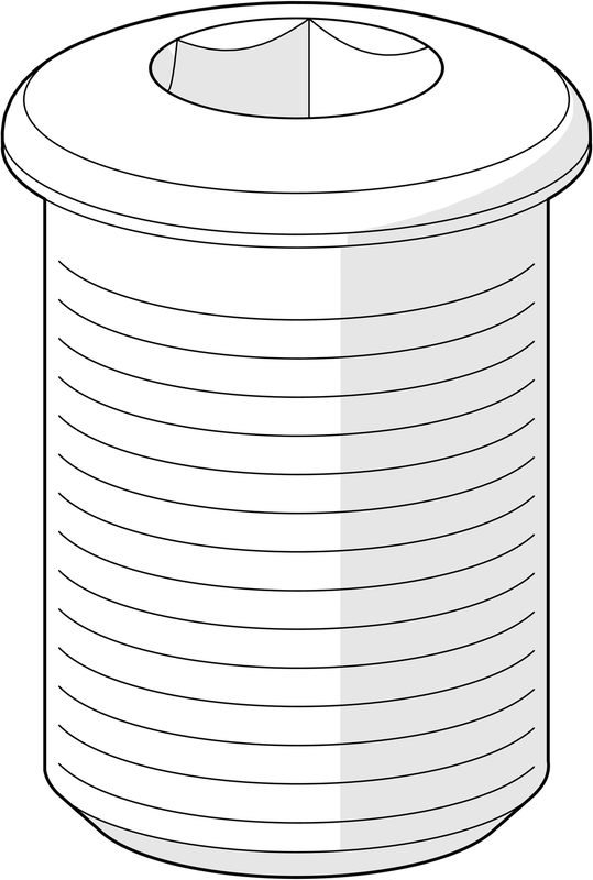 Hansa Schraube, Anschlussgrösse M4 x 8 Bild 1