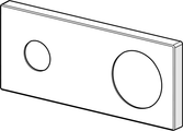 Hansa Hansamatrix Deckplatte, 175 x 75 mm, Farbe silberfarben Bild 1