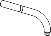 Hansa Brausearm, ohne Kopfbrause 1/2" x 1/2", 21 mm, Farbe silberfarben Bild 1