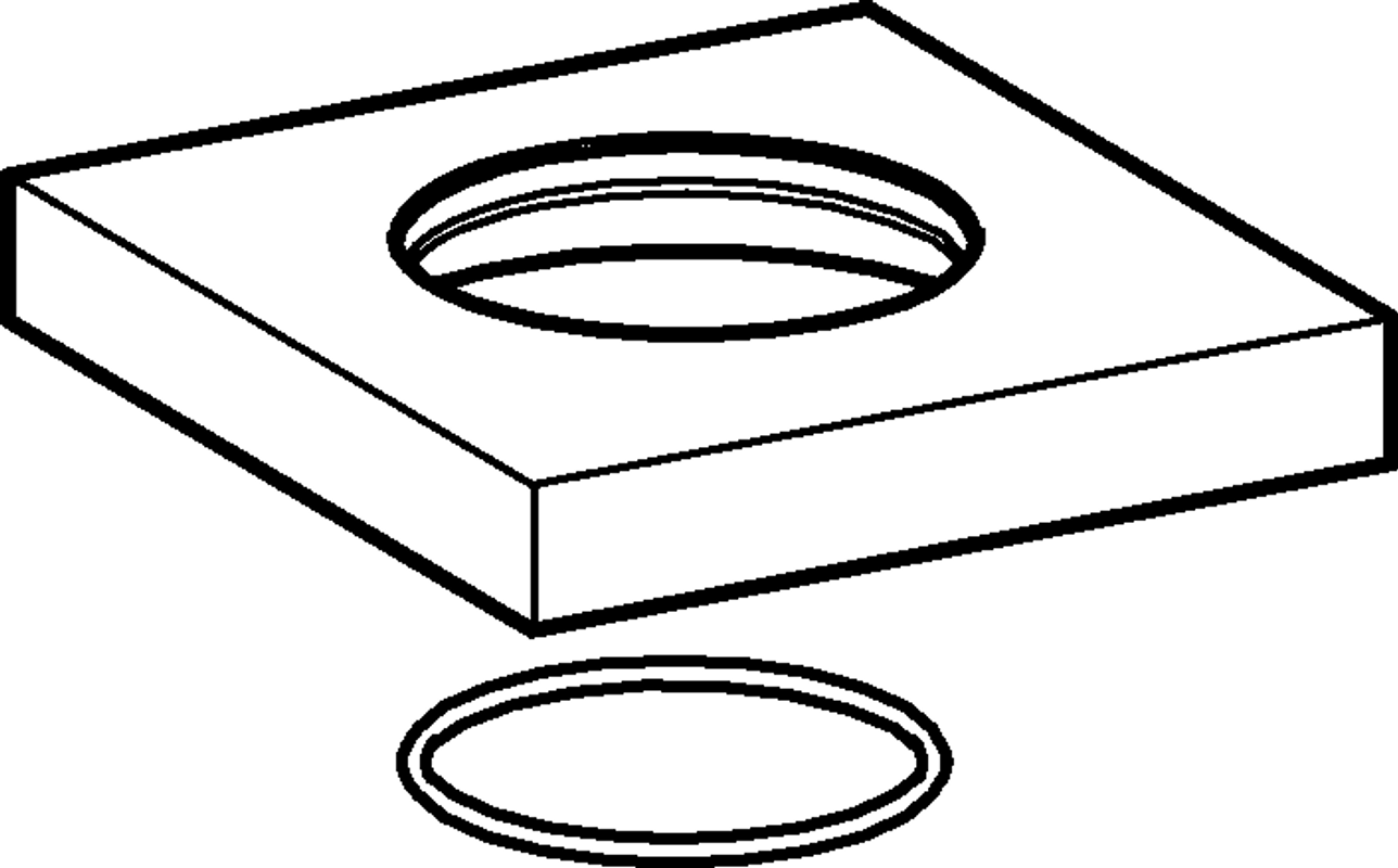 Hansa Rosette eckig, 75 x 75 mm, Farbe silberfarben Bild 1