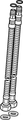 Hansa Anschlussschlauch M8 x 1xG3 / 8, Länge 430 mm Bild 1