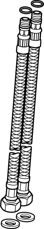 Hansa Anschlussschlauch M8 x 1xG3 / 8, Länge 430 mm Bild 1