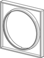 Hansa Bluebox Rosettenverlaengerung 15 mm, 150 x 150 mm Bild 1