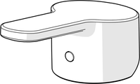 Hansa Hebel / Griff HANSAPRIMO, mit W+K- Kennzeichnung, Länge 81 mm, Farbe silberfarben Bild 1