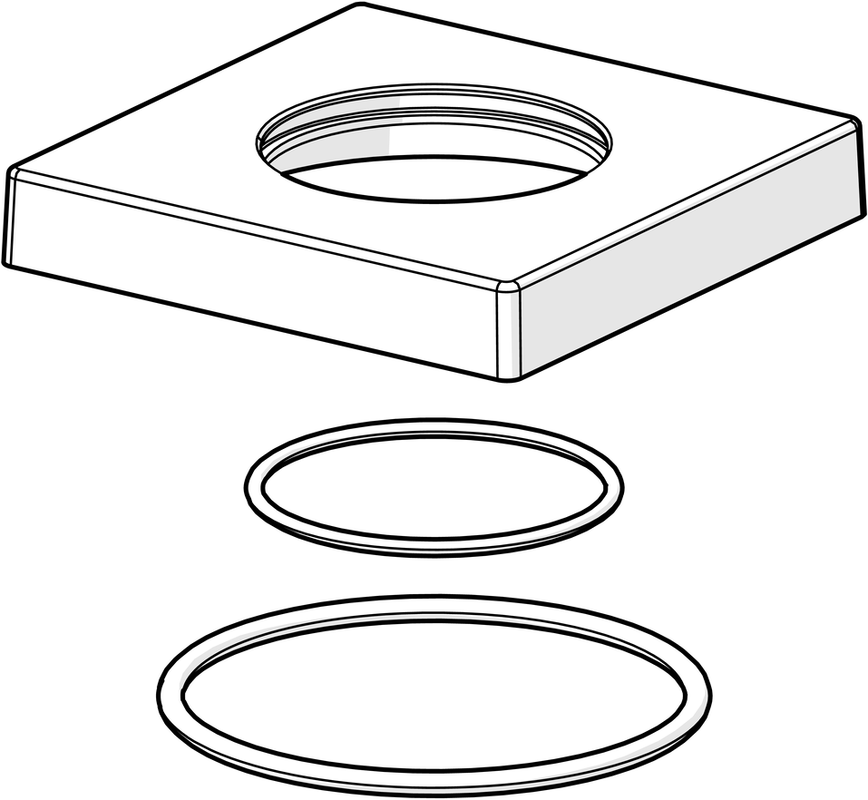 Hansa Rosette, 75 x 75 mm, chrom Bild 1