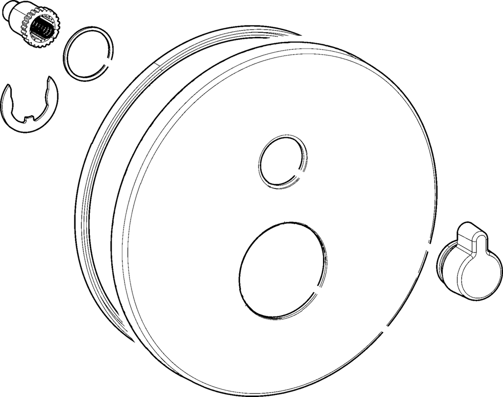 Hansa Rosette 170 mm, Farbe silberfarben Bild 1