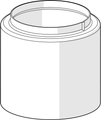 Hansa Abdeckhülse, Farbe silberfarben Bild 1