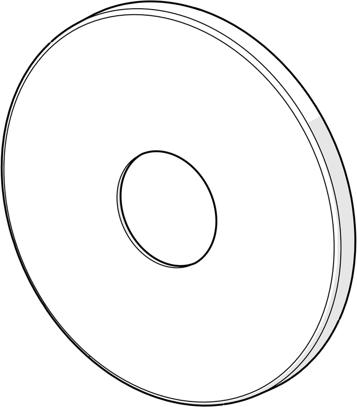 Hansa Rosette für UP-Brausebatterie, Durchmesser: 170 mm, Farbe silberfarben Bild 1