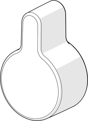 Hansa Umstellknopf, Farbe silberfarben Bild 3