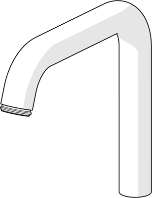Hansa Auslauf, Ausladung 152 mm, Farbe silberfarben Bild 3
