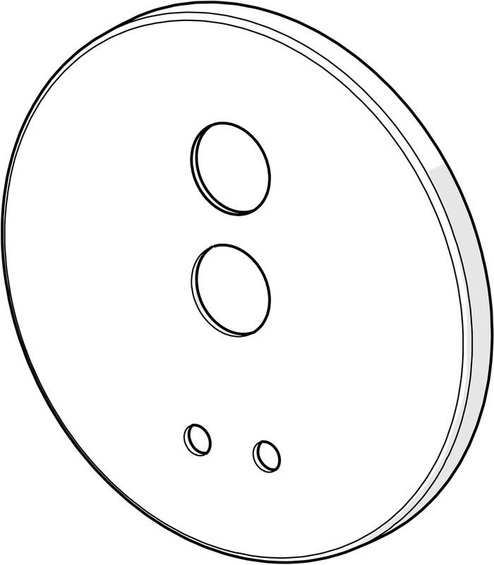 Hansa Deckplatte d 170 mm, Farbe silberfarben Bild 1