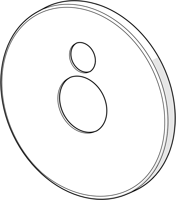 Hansa Deckplatte d 170 mm, Farbe silberfarben Bild 1