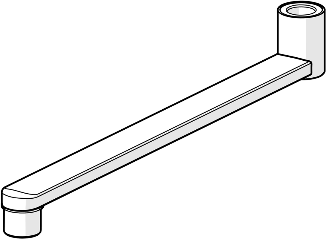 Hansa Auslauf Ausladung 300 mm, Farbe silberfarben Bild 1