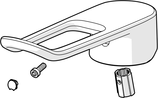 Hansa HA Langer Hebel HANSACLINICA Bügelh. Bedienhebel lang L=162 chr Bild 3