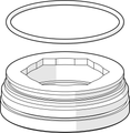 Hansa Montagering, für Luftsprudler, Anschlussgrösse M, SW17, (2019-), 24 x 1 mm Bild 1