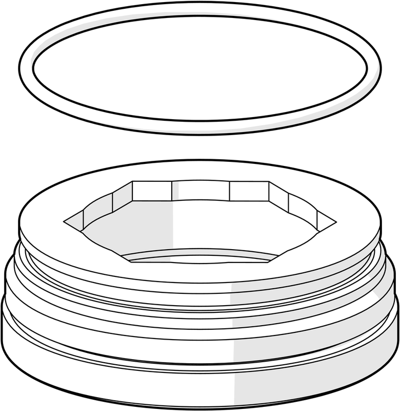 Hansa Montagering, für Luftsprudler, Anschlussgrösse M24 x 1, SW17, (2019-) Bild 1