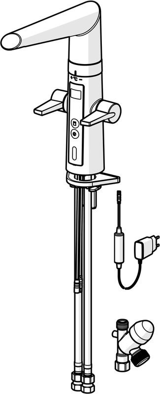 Hansa HA Küchenarm. mit Spülm.ventil HANSAFIT 6524 230/5 V Ausld. 193 mm chr, DN 15, Farbe chrom Bild 1