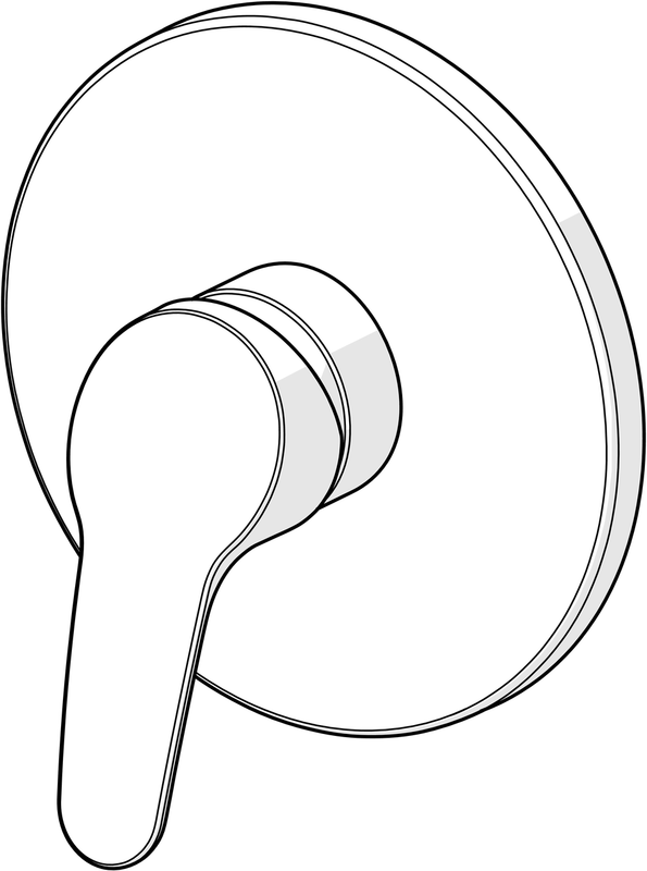 Hansa Funktionseinheit BLUEBOX Hansamix für Einhand-Unterputz-Brausebatterie, 170 mm, Farbe chrom Bild 1