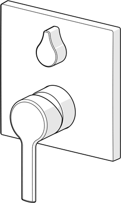 Hansa Funktionseinheit BLUEBOX Hansaronda für Einhand-Unterputz-Badebatterie, mit IS, 150 x 150 mm, Farbe chrom Bild 6