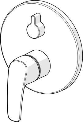 Hansa Funktionseinheit Hansapinto, mit Hebel, für Einhand-UP-Wannenbatterie, Farbe chrom Bild 7