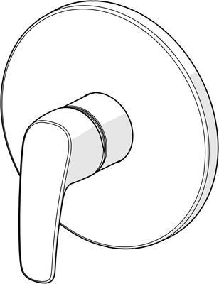 Hansa Funktionseinheit Hansapinto, mit Hebel, für Einhand-Unterputz-Brausebatterie, 170 mm, Farbe chrom Bild 6