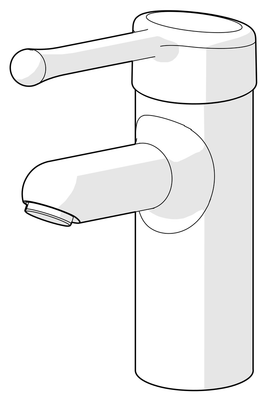 Hansa HA EHM WT-Batt HANSAMEDIPRO 0162 CU-Rohr Bedienhebel lang Ausld. 120 mm chr, DN 15, Farbe chrom Bild 8