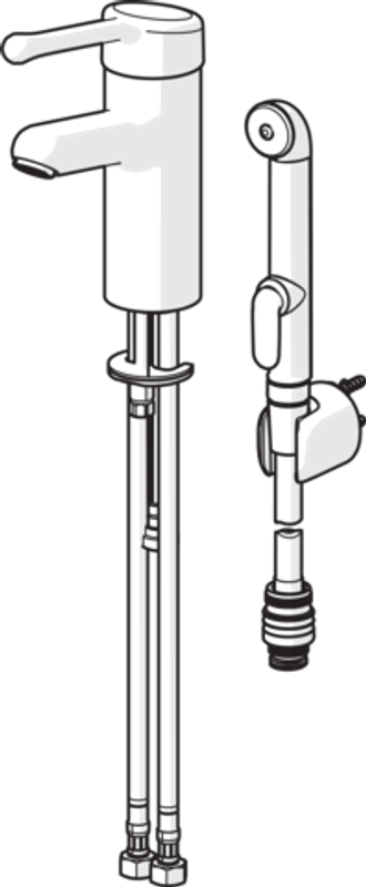 Hansa HA EHM WT-Batt. HANSAMEDIPRO 0166 Bedienhebel lang 1-strahlig Ausld. 120 mm Bild 1