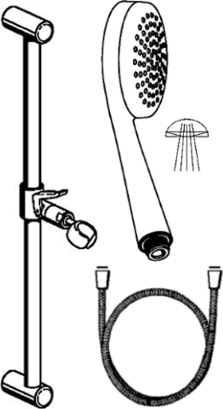 Hansa HA Wandst.garnitur HANSAMEDIJET 0400 1-strahlig chr d 100 mm Bild 1