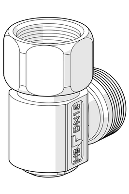 Hansa Brauseschlauch Entleerungsventil 1/2", verchromt, Farbe chrom Bild 6