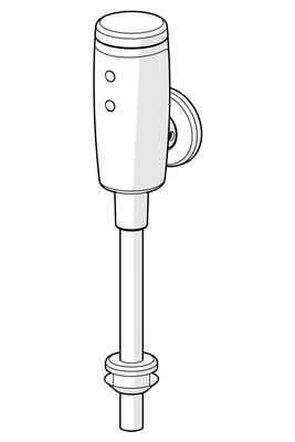 Hansa HA Urinalsteuerung HANSAELECTRA 0944 6 V Bluetooth Ausld. 81 mm gerade chr, DN 15, Farbe chrom Bild 8