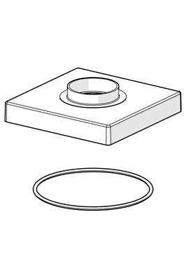 Hansa Rosette, 75 x 75 mm, Farbe silberfarben Bild 2