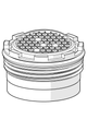 Hansa Oras Luftsprudler M HC-SSR-TJ PCA 1.5 gpm, 18.5 x 1 mm Bild 2