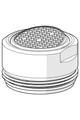 Hansa Luftsprudler M HC PCA 7.0 l/min, 24 x 1 mm, Farbe silberfarben Bild 2