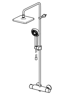 Hansa Duschsystem HANSAMICRA Style 3-strahlig, Eco-Durchfluss, eckig, Farbe chrom Bild 8