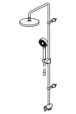 Hansa Duschsystem HANSABASICJET mit Handbrause 3-strahlig, Kopfbrause, rund, 407 mm, Farbe chrom Bild 7
