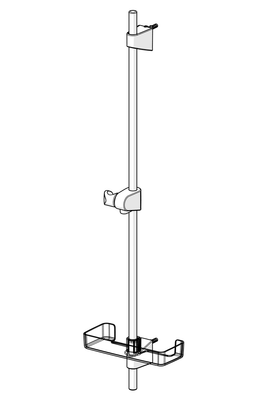 Hansa HA Wandstange HANSABASICJET 4470 chr, 960 mm, Farbe chrom Bild 7